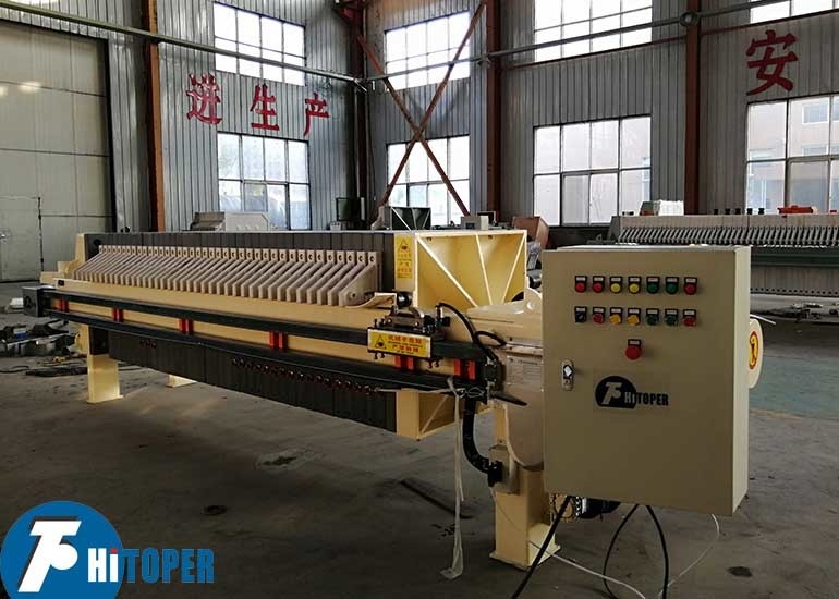PLC Controlled Automatic Membrane Filter Press , Wastewater Treatment Filter Press Unit